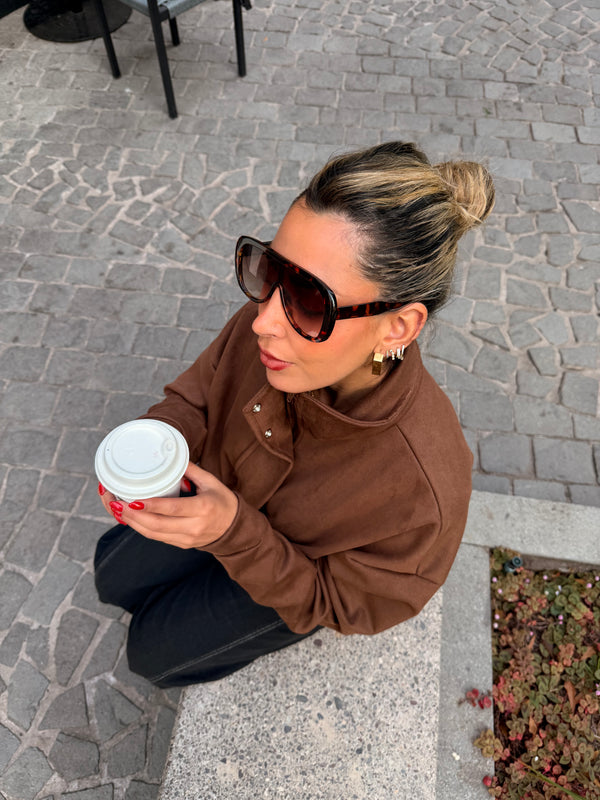Chaqueta Toffee Gamuza