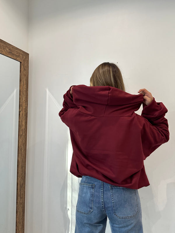 Wine Hoodie Hibisco