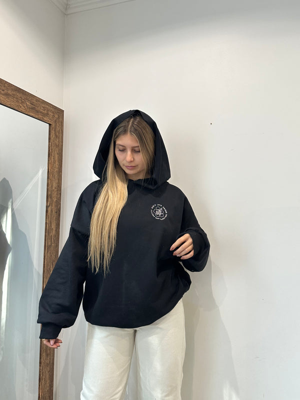 Black Hoodie Hibisco