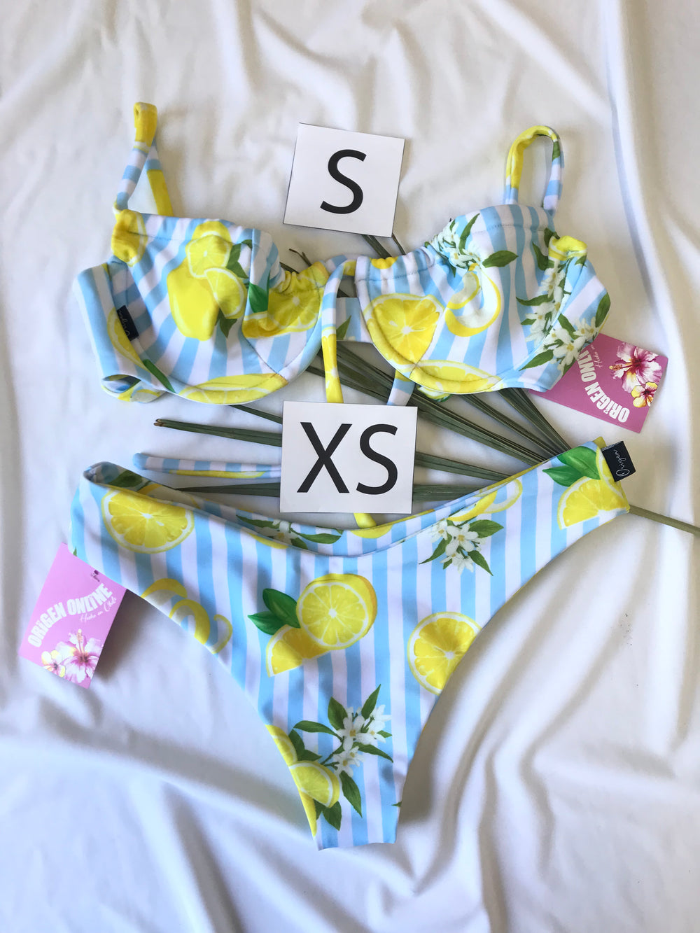 Set Top GIULIA + Bottom ZOE: LIMONCHELO (S/XS)